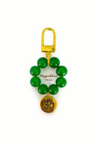 พวงกุญแจหินมงคลประจำวันเกิด พร้อมจี้โอม (Charm Keychain)