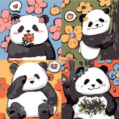 Tranh tô màu theo số hoạt hình anime manga size 20x20 - Tranh số hóa size nhỏ