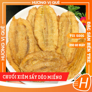 Chuối Xiêm Sấy Dẻo Miếng - Túi Hút Chân Không 500g - Đặc Sản Bến Tre