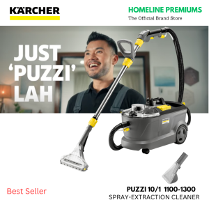 KARCHER PUZZI 10/1 SPRAY-EXTRACTION CLEANER  WITH UPHOLSTERY HAND TOOL + FLOOR TOOL 1100-1300