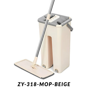 Mop Lantai Serbaguna Home Cleaning Easy Floor Mop With Bucket Flat Scratch Mop Hand Free