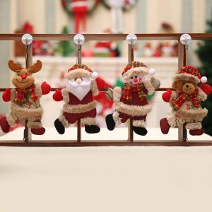 Happy New Year Christmas Ornaments DIY Xmas Gift Santa Claus Snowman Tree Pendant Doll Hang Decorations