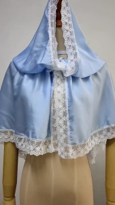 Summer Shawls Cocktail Party Hooded Shawl for Girls Princess Accessories Short Cape with Lace Lady Shawl Princess Shrug