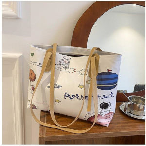 Belfoyer 【COD】กระเป๋าถือ Graffiti สร้างสรรค์ กระเป๋าสะพายไหล่สตรีทสตรีทสำหรับสุภาพสตรี