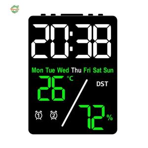Atomic Clocks with Temperature Indoor Humidity 3-level Brightness Adjustment Alarm Clocks Automatic Dimming for Bedrooms[Winnereco World]