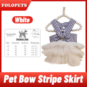 FOLOPETS Dog Dress Pet Clothes Dog Cute Color Skirt Suspender Skirt Pet Supplies