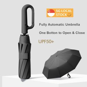 Umbrella Fully Automatic UV-protective 3 Fold 10 Ribs Strong Wind Resistance