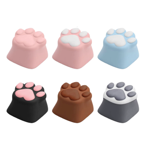 Cute Resin Kitten Claw Print Keycap For Mechanical Keyboards Vibranted Color Wear Resistant PBT Easy Installation