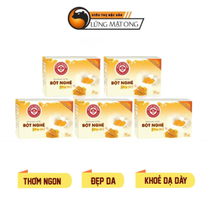 [COMBO 5 HỘP] BỘT NGHỆ UỐNG LIỀN HONIMORE 288G - Giúp da sáng mịn ăn ngon tiêu hóa tốt - Hàng chính hãng từ công ty - Tốt cho sức khoẻ