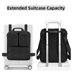CAN COOK Dây đai điều chỉnh Túi treo vali lên máy bay Dung tích lớn Mở rộng Bộ tổ chức hành lý cho vali Nhẹ Đa chức năng Dây đai hành lý có túi Du lịch
