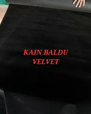 150CM BLACK HIGH QUALITY SOFT VELVET FOR HAND EMBRIODERY
