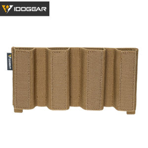 IDOGEAR Tactical Quad 9mm Insert Mag Pouch SS Style for MK3/MK4/MK5 Front Panel Tactical Insert Mag Holder 35140