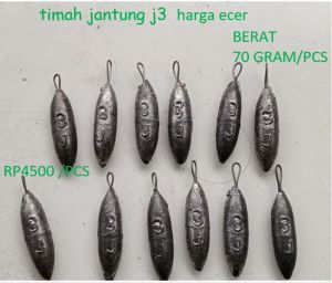 Timah bandul pancing MODEL JANTUNG J 3