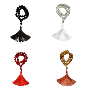 Glass Beads Bracelet Rosary Beads and Fringe Pendants for Prayer Meditations Elegant Glass Grains Rosary Beads