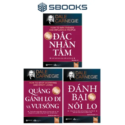 Sách Combo 3 Cuốn : Đắc Nhân Tâm + Quẳng Gánh Lo Đi & Vui Sống + Đánh Bại Nỗi Lo - SBOOKS