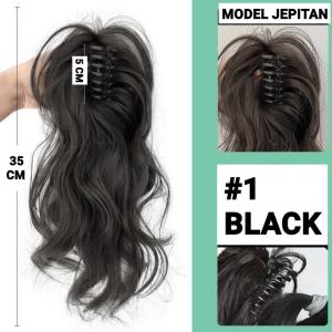 Jepitan rambut alami 31-35cm natural lembut good quality (JEP1054)