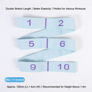 Elastic Fitness Stretch Band with Number Marks Ideal for Yoga & Pilates