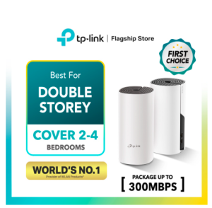 TP-Link Deco M4/HC4 AC1200 Gigabit Mesh WiFi Router System Support Unifi Turbo / Maxis / TIME / Celcom (WIFI Extender)