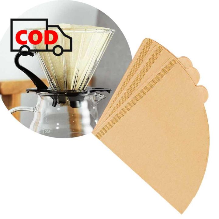 Kertas Filter Saringan Kopi 100PCS V02 Drip 2-4 Serving Tanpa Ampas | Saring Penyaring Minuman Bubuk Teh Espresso Coffee Paper | Perlengkapan Dapur Cafe Barista