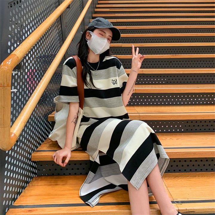 Maternity Dress Pregnant Korean Style Plus Size Embroidered