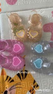 🌟พร้อมส่ง🇹🇭H2รองเท้าเจลลี่ หัวใจ รัดส้น🧡