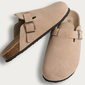Crestar Cork Suede Mules Slippers For Women Fashion Men Clogs Shoes Classic Cork Antislip Outdoor Slippers With Arch Support2026