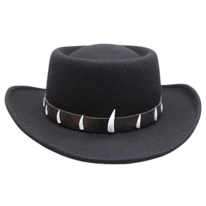 Fashionable Artificial Decors Fedoras Hat Wool Hat for Youth Trendsetters and Outdoor Adventures Lover Cosplay Props