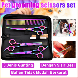 NO LIMIT KNIFEZER Set Gunting Rambut Bulu Hewan Peliharaan Domba Kucing Anjing Grooming Lengkap