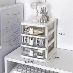SHUNAICHI  Desktop Perforated Board Storage Box With Drawer Stationery Organizer Sorting Rack Dormitory Office Pen Holder Cosmetics Storage