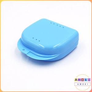 Amoki Retainer case 5 colors Denture Bath Box Case False Teeth Appliance Container Storage Boxes