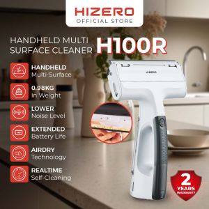 HIZERO H100R Handheld Bionic Surface Cleaner | Cordless 4-in-1 Wet & Dry Cleaner | No-Suction Technology | Self-Cleaning | Ultra-Lightweigh | Cordless Hard Surface Cleaning Tool that Leaves Surfaces Streak-Free and Dry No Rags Needed