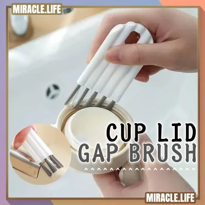 Cup Lid Gap Nylon Brush Groove Multifunctional Crevice Bendable Cleaning Bottle Dead Corner Mini Cleaner Cup Brush