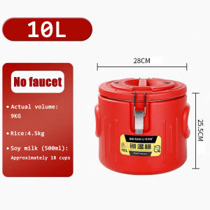 Insulated Rice Bucket Stainless Steel Insulated Barrel Large Capacity Thermal Insulation Bucket Rice Bucket Hot Cold Dual Use For Restaurant Camping Canteen Home