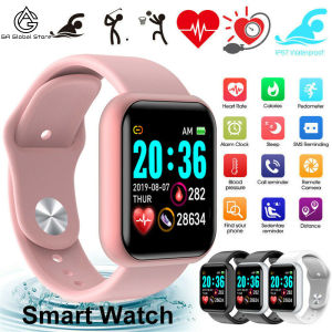 Y68 Smart Watch 24H Heart Rate Blood Pressure Monitor Waterproof Sports Fitness Tracker 1.3inch Full Touch Screen Wrist Smartwatch for Men Women
