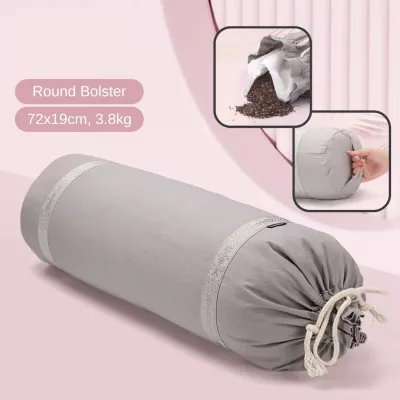 Yoga Bolster Meditation Cushion with Removable Washable Cover Lightweight and Soft Polyester Pillow Yin Yoga