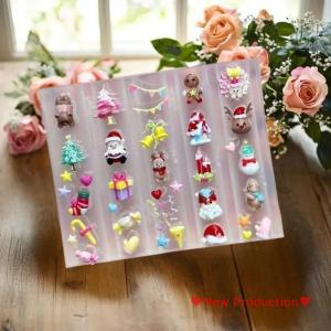 New Production💖 แม่พิมพ์เล็บซิลิโคนสำหรับตกแต่งเล็บซานตาคลอสมนุษย์หิมะขนมปังขิง3D คริสต์มาสเครื่องมือแม่แบบทำเล็บแบบทำมือ