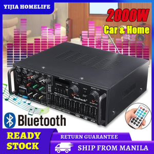 🔝【24 hours delivery 】SUNBUCK 5.0 bluetooth 2000W 110V 220V Audio Power Amplifier Home Theater Amplifiers Support FM USB SD Card 4 Micro