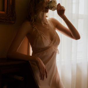 New Satin Young Girls Bow Sweet Lace Female Summer Sleepwear Kawaii Silk Night Gowns Strap Beauty Back Nightdress