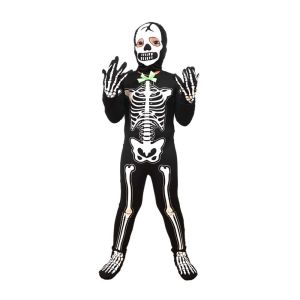 SDRYHTDH Glow-in-the-Dark Halloween Skull Costume Dress Up Costumes Hooded Children Cosplay Costume Creative Cartoon Design Performance Suit Halloween