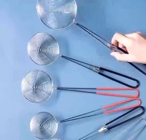 Stainless Steel  Strainer Spoons Slotted Scoop for Boba Pearls/ Tapioca /Cassava Kitchen Utensils