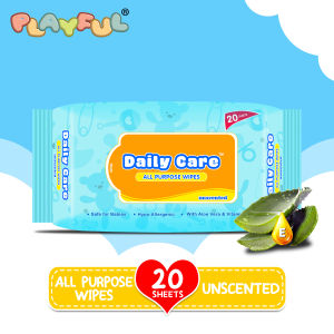 Daily Care All Purpose Wipes Unscented Blue 20s