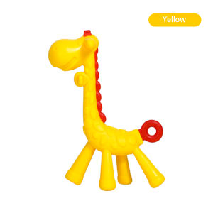 Sweetybayibayi Baby Teether BPA Free Soft Silicone Green Yellow Pink Giraffe Infant Teeth Training Chew Toy Molar Stick