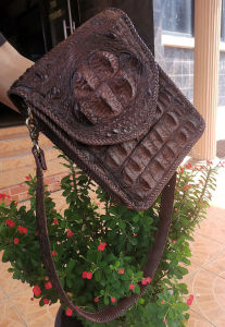 Genuine Crocodile Skin Leather shoulder Bag