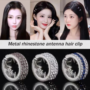 10pcs Circle Metal Rhinestone Hairpin Bangs Hairpin Forehead Side Hair Clamp