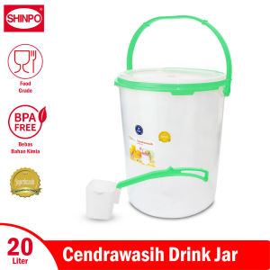 SHINPO Toples Plastik Penyimpanan Minuman 20 L Cendrawasih Drink Jar BPA Free SPO-SIP-621G
