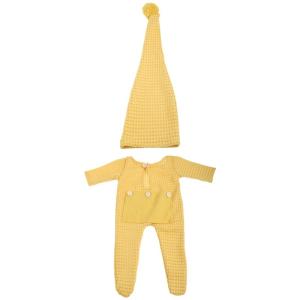 2 Pcs Newborn Photography Props Crochet Outfit Baby Romper Hat Set Infants Photo Beanies Cap Jumpsuit Bodysuit Clothing Fotografia Clothes Accesories