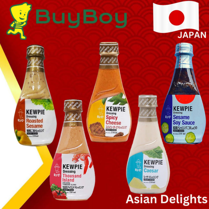 Kewpie Dressing (Sesame Soy Sauce, Thousand Island, Caesar, Spicy Cheese, Roasted Sesame) 210ml