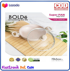 BOLDe Super Pan 2 Ear Wok (Wajan) 24 cm + Lid - Beige