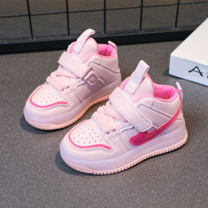 LED velcro baby shoes  light up  white shoes sneakers for kids size21-30