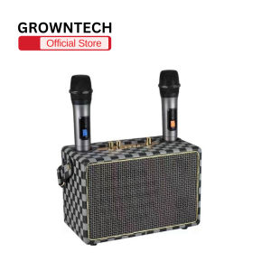 Loa bluetooth SK 2039 tặng 2 micro không dây kiểu dáng sang vỏ gỗ da bass trầm bluetooth 5.0